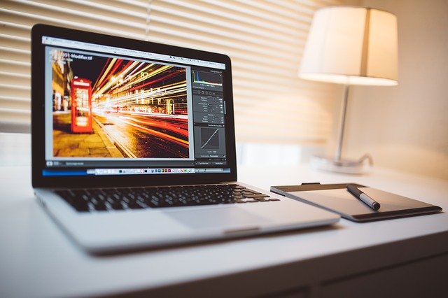 decorative image of a laptop on a desk