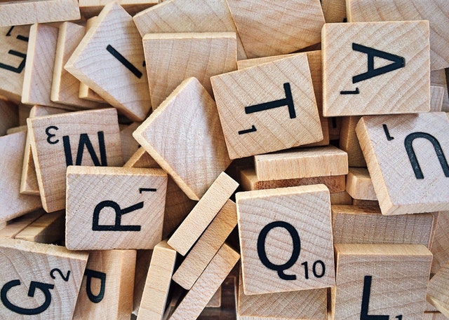 Capital letters - Scrabble tiles